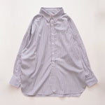 画像をギャラリービューアに読み込む, アドラーブル ホワイト×ネイビー ストライプ スプリットラグランスリーブ ビッグシルエット シャツ ADOLUVLE ORIGINAL WHITE NAVY SPLIT RAGLAN SLEEVE STRIPED BIG SHIRT LONG SLEEVE