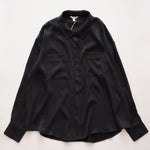 画像をギャラリービューアに読み込む, スプレンディッド チャコールグレー 比翼長袖シャツ 胸ポケット ブラウス SPLENDID CHARCOAL-GRAY SHIRT POCKET BLOUSE WOMENS