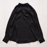 画像をギャラリービューアに読み込む, スプレンディッド チャコールグレー 比翼長袖シャツ 胸ポケット ブラウス SPLENDID CHARCOAL-GRAY SHIRT POCKET BLOUSE WOMENS