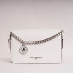 画像をギャラリービューアに読み込む, KARL LAGERFELD PARIS カールラガーフェルド ホワイト レザー ショルダーバッグ WHITE LEATHER SHOULDER BAG