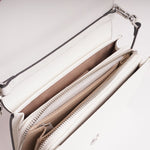 画像をギャラリービューアに読み込む, KARL LAGERFELD PARIS カールラガーフェルド ホワイト レザー ショルダーバッグ WHITE LEATHER SHOULDER BAG