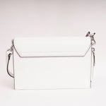 画像をギャラリービューアに読み込む, KARL LAGERFELD PARIS カールラガーフェルド ホワイト レザー ショルダーバッグ WHITE LEATHER SHOULDER BAG