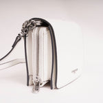 画像をギャラリービューアに読み込む, KARL LAGERFELD PARIS カールラガーフェルド ホワイト レザー ショルダーバッグ WHITE LEATHER SHOULDER BAG