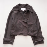 画像をギャラリービューアに読み込む, CK カルバンクライン チャコールグレー ショートトレンチ ジャケット CALVIN KLEIN CHARCOAL GRAY SHORT TRENCH JACKET WOMENS