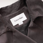 画像をギャラリービューアに読み込む, CK カルバンクライン チャコールグレー ショートトレンチ ジャケット CALVIN KLEIN CHARCOAL GRAY SHORT TRENCH JACKET WOMENS