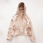 画像をギャラリービューアに読み込む, CK カルバンクライン ジーンズ ベージュ フード付き ピーチタッチ ショート丈 ジャケット CALVIN KLEIN JEANS BEIGE PEACH TOUCH SHORT JACKET WOMENS