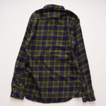 画像をギャラリービューアに読み込む, BEVILACQUA ベヴィラクア イタリア製 コットン グリーン×ネイビー チェックプルオーバー ネルシャツ GREEN×NAVY COTTON CHECK FLANNEL SHIRT WOMEN