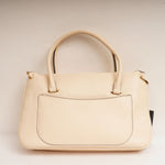 画像をギャラリービューアに読み込む, KARL LAGERFELD PARIS カールラガーフェルド L クリーム レザー ハンドバッグ&ショルダーバッグ CREAM LEATHER HAND BAG & SHOULDER BAG ラージ