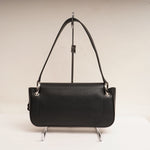 画像をギャラリービューアに読み込む, KARL LAGERFELD PARIS カールラガーフェルド ブラック レザー ローズ&ロゴチャーム付き ショルダー バッグ BLACK LEATHER ROSE & LOGO CHARM SHOULDER BAG