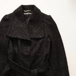 画像をギャラリービューアに読み込む, KARL LAGERFELD PARIS カールラガーフェルド ブラック ラメツイードコート BLACK TWEED COAT WOMEN