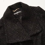 画像をギャラリービューアに読み込む, KARL LAGERFELD PARIS カールラガーフェルド ブラック ラメツイードコート BLACK TWEED COAT WOMEN