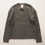 画像をギャラリービューアに読み込む, CK カルバンクライン グレー リブ Vネックセーター ウールミックスニット CALVIN KLEIN GRAY V-NECK SWEATER RIB KNIT WOMENS