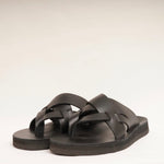 画像をギャラリービューアに読み込む, THE SANDALMAN サンダルマン #3 ブラック レザー サンダル アメリカ製 #3 BLACK LEATHER SANDAL MADE IN USA MEN