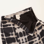 画像をギャラリービューアに読み込む, CK カルバンクライン ブラックネイビー柄 プリント フレアスカート CALVIN KLEIN NAVY PRINTED FLARED SKIRT WOMENS