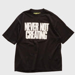 画像をギャラリービューアに読み込む, STUDIO POWERED BY SUPERVSN スーパーヴィジョン ストゥディオス ブラック プリント Tシャツ NEVER NOT CREATING TEE