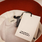 画像をギャラリービューアに読み込む, ISABEL MARANT イザベル・マラン オレンジブラウン ワンポイント バケットハット ORANGE-BROWN×WHITE ONE-POINT BUCKET HAT WOMEN