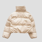 画像をギャラリービューアに読み込む, CK カルバンクラインジーンズ ホワイト パファー クロップドジャケット CALVIN KLEIN JEANS WHITE PUFFER CROPPED JACKET WOMENS