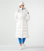 画像をギャラリービューアに読み込む, KARL LAGERFELD PARIS カールラガーフェルド ホワイト ダウンパファー ロングコート WHITE DOWN PUFFER LONG COAT WOMEN