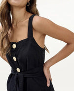 画像をギャラリービューアに読み込む, スプレンディッド × メアリー・ローレス・リー ブラック ボタンジャンプスーツ オールインワン SPLENDID × MARY LAWLESS LEE BLACK BUTTON JUMP-SUIT WOMENS