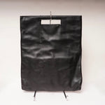 画像をギャラリービューアに読み込む, セブンフォーオールマンカインド ブラック フォールドオーバー レザーバッグ 7 FOR ALL MANKIND BLACK FOLDOVER LEATHER BAG