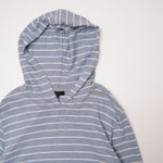 画像をギャラリービューアに読み込む, ヴィンス サックスブルー ホワイト ボーダー フーディ 長袖パーカー VINCE SAX-BLUE WHITE BORDER HOODIE LONG-SLEEVES MENS