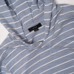 画像をギャラリービューアに読み込む, ヴィンス サックスブルー ホワイト ボーダー フーディ 長袖パーカー VINCE SAX-BLUE WHITE BORDER HOODIE LONG-SLEEVES MENS