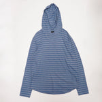 画像をギャラリービューアに読み込む, ヴィンス ブルー ホワイト ボーダー フーディ 長袖パーカー VINCE BLUE WHITE BORDER HOODIE LONG-SLEEVES MENS