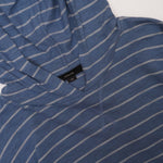 画像をギャラリービューアに読み込む, ヴィンス ブルー ホワイト ボーダー フーディ 長袖パーカー VINCE BLUE WHITE BORDER HOODIE LONG-SLEEVES MENS