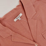 画像をギャラリービューアに読み込む, メイドウェル ピンク リネンブレンド キャンプシャツ MADEWELL PINK LINEN-BLEND CAMP SHIRT WOMENS