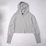画像をギャラリービューアに読み込む, ナイキ ヨガ ドライフィット グレー クロップド フーディ パーカー NIKE YOGA GRAY HOODIE WOMEN