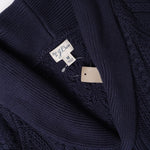 画像をギャラリービューアに読み込む, ジェークルー ネイビー ショールカラー コットンケーブル編みカーディガン J.CREW NAVY CARDIGAN MENS