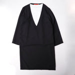 画像をギャラリービューアに読み込む, アドラーブル ブラック Vネック ワンピース ADOLUVLE ORIGINAL BLACK V-NECK LONG SLEEVE DRESS