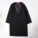 画像をギャラリービューアに読み込む, アドラーブル ブラック Vネック ワンピース ADOLUVLE ORIGINAL BLACK V-NECK LONG SLEEVE DRESS