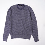 画像をギャラリービューアに読み込む, ビンス ヴィンス ネイビー×ホワイト ボーダー リネン ニット VINCE NAVY STRIPED LINEN KNIT SWEATER MENS