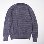 画像をギャラリービューアに読み込む, ビンス ヴィンス ネイビー×ホワイト ボーダー リネン ニット VINCE NAVY STRIPED LINEN KNIT SWEATER MENS