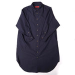 画像をギャラリービューアに読み込む, アドラーブル ネイビー ビッグシルエット オックスフォード ロング シャツワンピース ADOLUVLE ORIGINAL NAVY LONG SHIRT-DRESS LONG SLEEVE DRESS