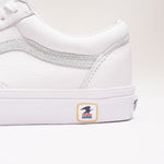 画像をギャラリービューアに読み込む, VANS USPSコラボ ホワイト レザー スニーカー OLD SKOOL WHITE LEATHER