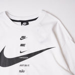 画像をギャラリービューアに読み込む, ナイキ ホワイト ビッグシルエット プリント Tシャツ NIKE WHITE 「JUST DO IT.」「SWOOSH」PRINT TEE WOMEN