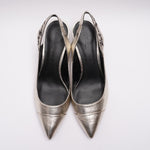 画像をギャラリービューアに読み込む, KARL LAGERFELD PARIS カールラガーフェルド シルバー バックストラップ パンプス SILVER PUMPS WOMEN