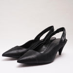 画像をギャラリービューアに読み込む, KARL LAGERFELD PARIS カールラガーフェルド ブラック バックストラップ パンプス BLACK PUMPS WOMEN