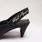 画像をギャラリービューアに読み込む, KARL LAGERFELD PARIS カールラガーフェルド ブラック バックストラップ パンプス BLACK PUMPS WOMEN