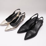 画像をギャラリービューアに読み込む, KARL LAGERFELD PARIS カールラガーフェルド ブラック バックストラップ パンプス BLACK PUMPS WOMEN