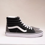 画像をギャラリービューアに読み込む, ヴァンズ SK8 Hi クレイジーカラー キャンバスブラック/ホワイト×スウェードマルチグレー スケート スニーカー VANS BLACK×MULTI-GRAY SNEAKERS HIGH MENS