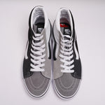 画像をギャラリービューアに読み込む, ヴァンズ SK8 Hi クレイジーカラー キャンバスブラック/ホワイト×スウェードマルチグレー スケート スニーカー VANS BLACK×MULTI-GRAY SNEAKERS HIGH MENS