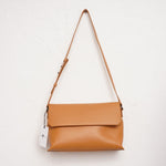 画像をギャラリービューアに読み込む, セブンフォーオールマンカインド チェーン付き キャメル レザー ショルダーバッグ 7 FOR ALL MANKIND BROWN LEATHER SHOULDER BAG