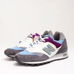 画像をギャラリービューアに読み込む, ニューバランス ホワイト/サックス/パープル/グレー イングランド製 NEW BALANCE M577GBP MADE IN ENGLAND SNEAKERS