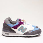 画像をギャラリービューアに読み込む, ニューバランス ホワイト/サックス/パープル/グレー イングランド製 NEW BALANCE M577GBP MADE IN ENGLAND SNEAKERS