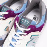 画像をギャラリービューアに読み込む, ニューバランス ホワイト/サックス/パープル/グレー イングランド製 NEW BALANCE M577GBP MADE IN ENGLAND SNEAKERS