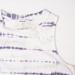 画像をギャラリービューアに読み込む, スプレンディッド ホワイト×パープル 絞り染め タイダイ染めタンクトップ ノースリーブカットソー SPLENDID TIE-DYE TANK TOP WOMENS