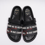 画像をギャラリービューアに読み込む, サカイ ローレンス・ウェイナー ビブラムソール サンダル SACAI LAWRENCE WEINER VIBRAM BLACK SANDAL